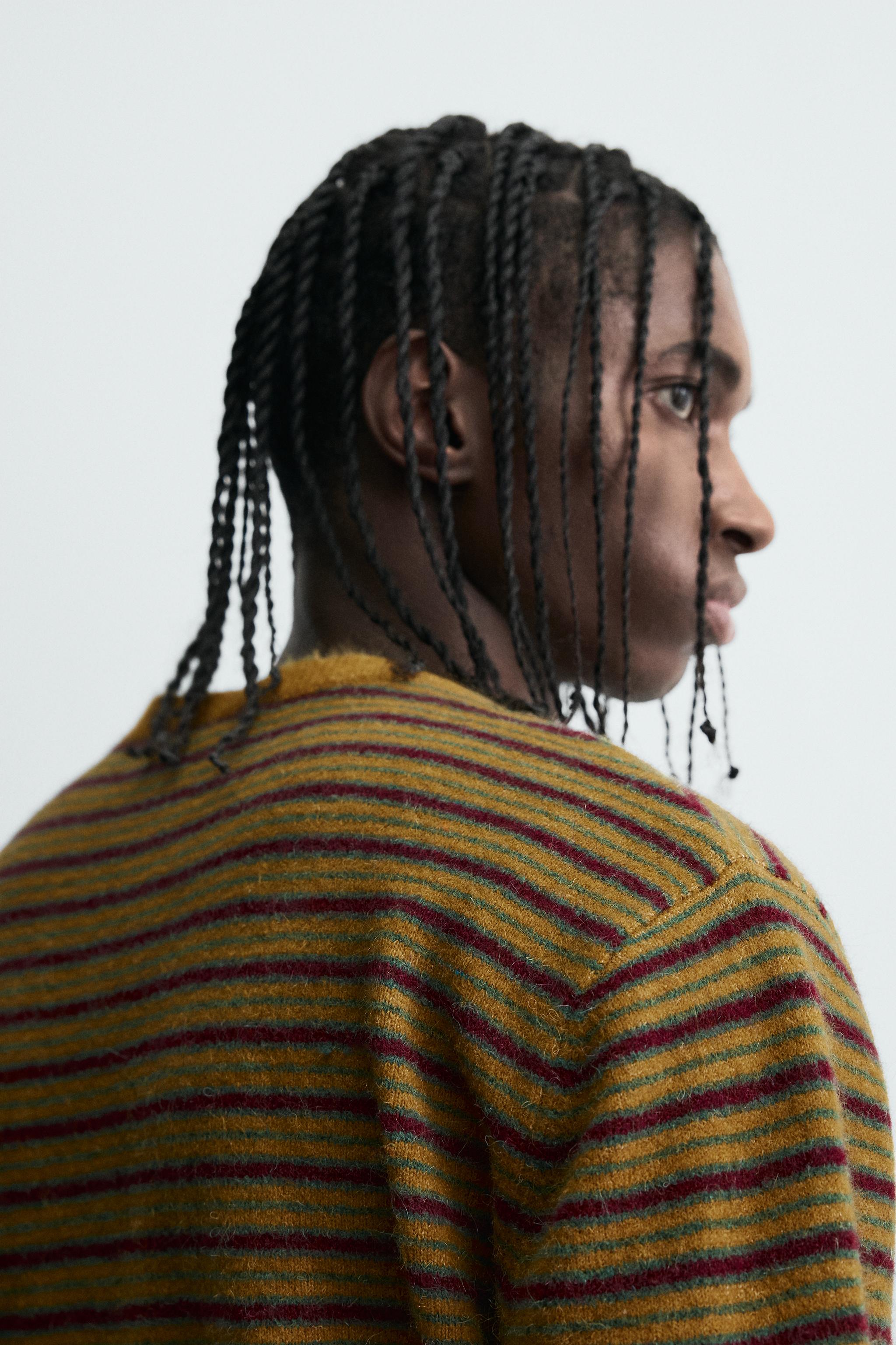 CARDIGAN EN JACQUARD À RAYURES